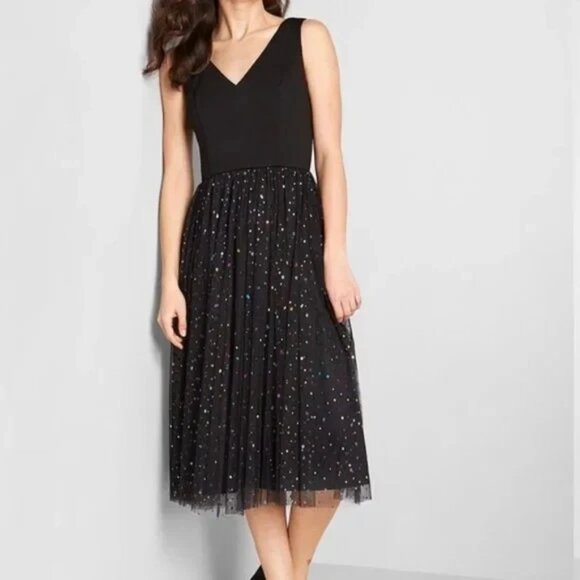 ModCloth Posh Promenade Sequin Tulle Midi Dress M NWT - Picture 1 of 7